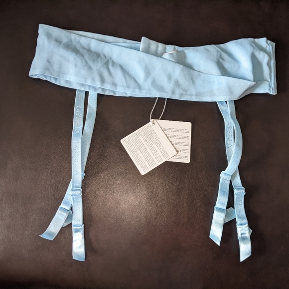 la perla garter belt La Perla pale blue silk garter belt 4( Large) NWT